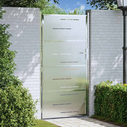 Haveport 85 x 174 cm Rustfrit stål Sølv Låses