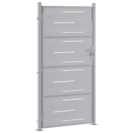 Haveport 85 x 174 cm Rustfrit stål Sølv Låses
