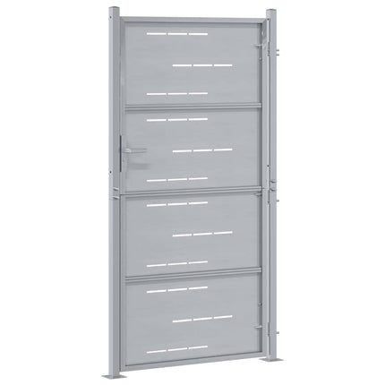 Haveport 85 x 174 cm Rustfrit stål Sølv Låses
