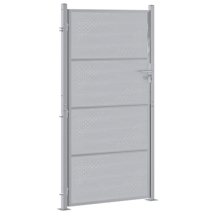 Haveport 85 x 174 cm Rustfrit stål Sølv Låses