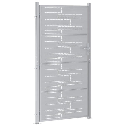 Haveport 85 x 196 cm Rustfrit stål Sølv Låses
