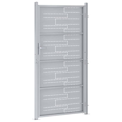 Haveport 85 x 196 cm Rustfrit stål Sølv Låses
