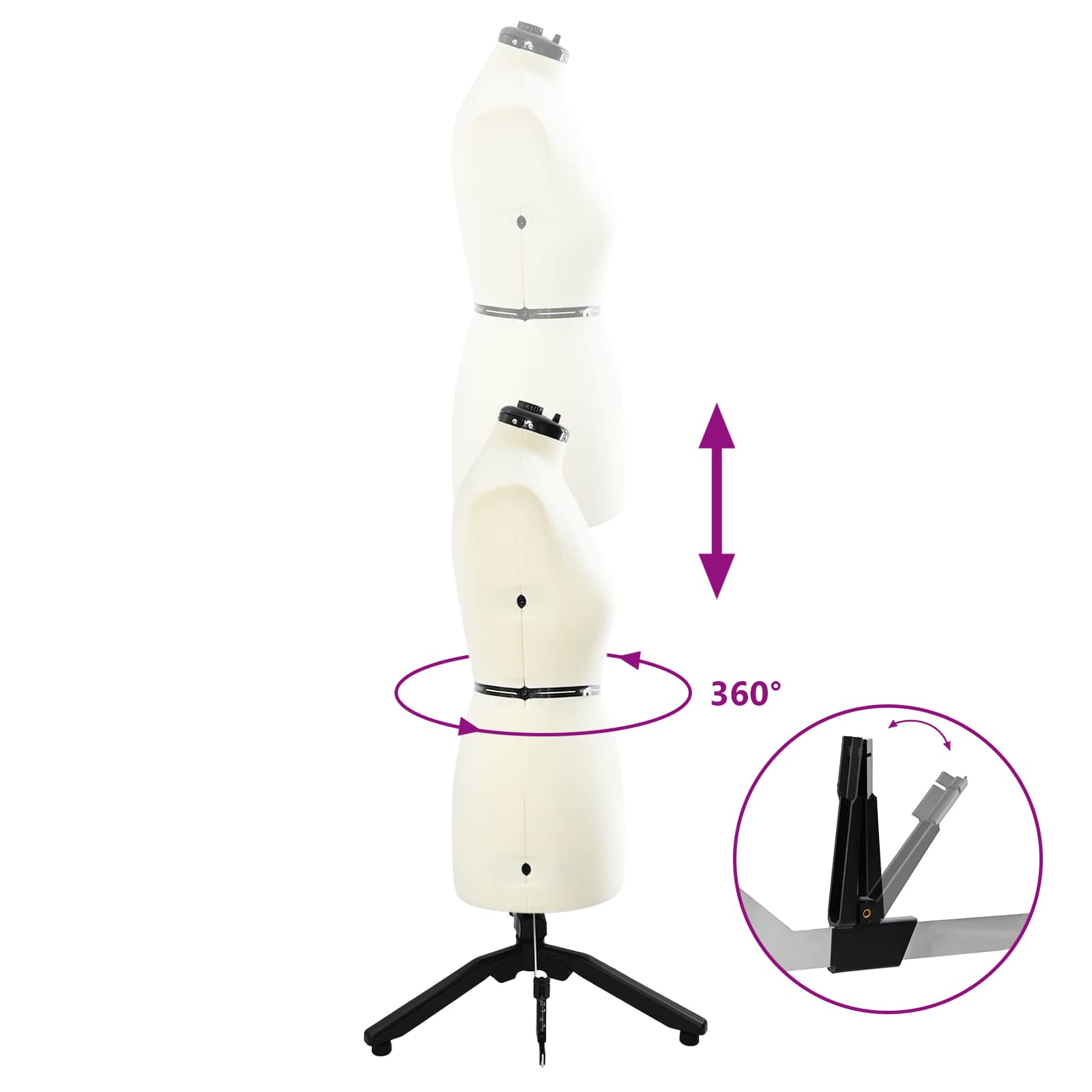 Justérbar kjoleform til kvinder Creme m Fløjl