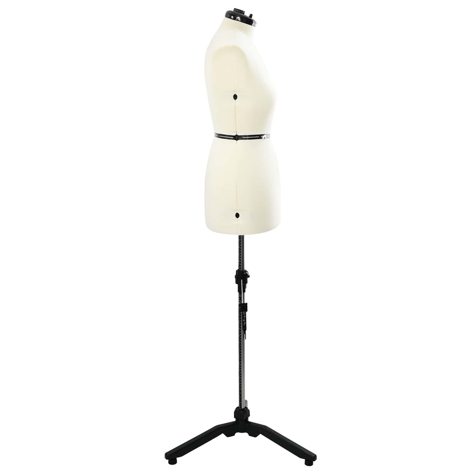 Justérbar kjoleform til kvinder Creme m Fløjl