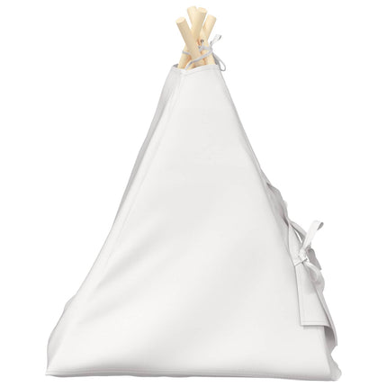 Kæledyrstepee med pude Hvid 50 x 50 x 60 cm Polyester