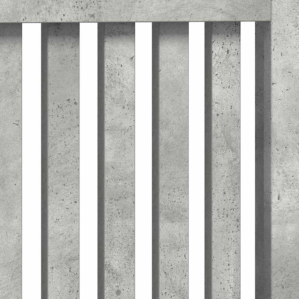 Radiatorcover Beton Grå 172 x 19 x 81,5 cm Konstrueret træ