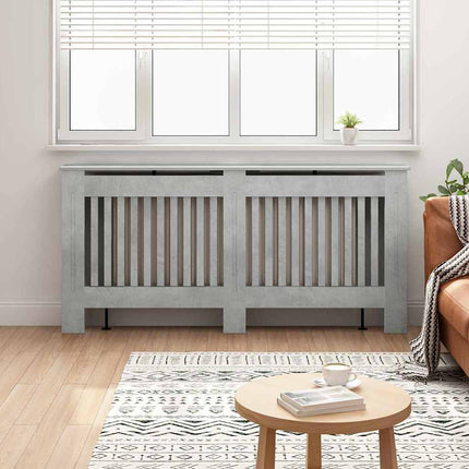 Radiatorcover Betongrå 172 x 19 x 81,5 cm Konstrueret træ