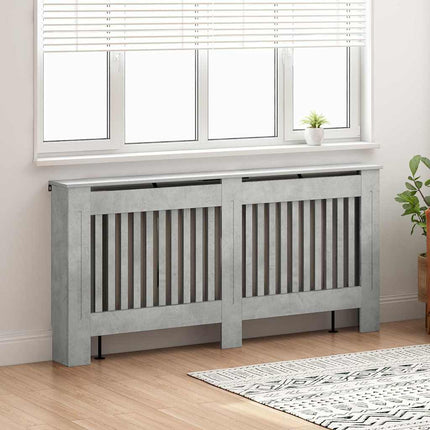 Radiatorcover Betongrå 172 x 19 x 81,5 cm Konstrueret træ