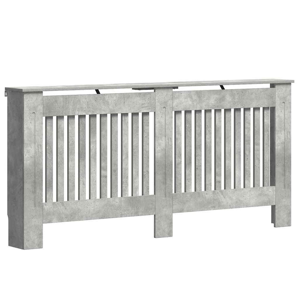 Radiatorcover Beton Grå 172 x 19 x 81,5 cm Konstrueret træ