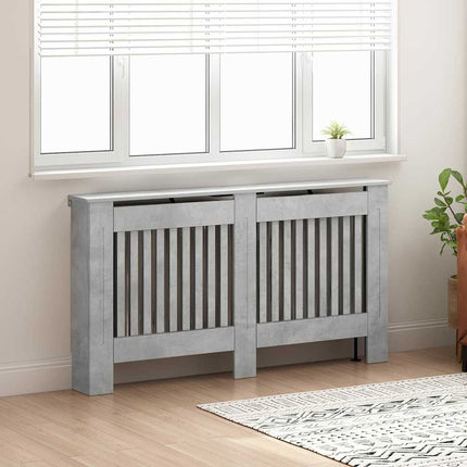 Radiatorcover Betongrå 152 x 19 x 81,5 cm Konstrueret træ