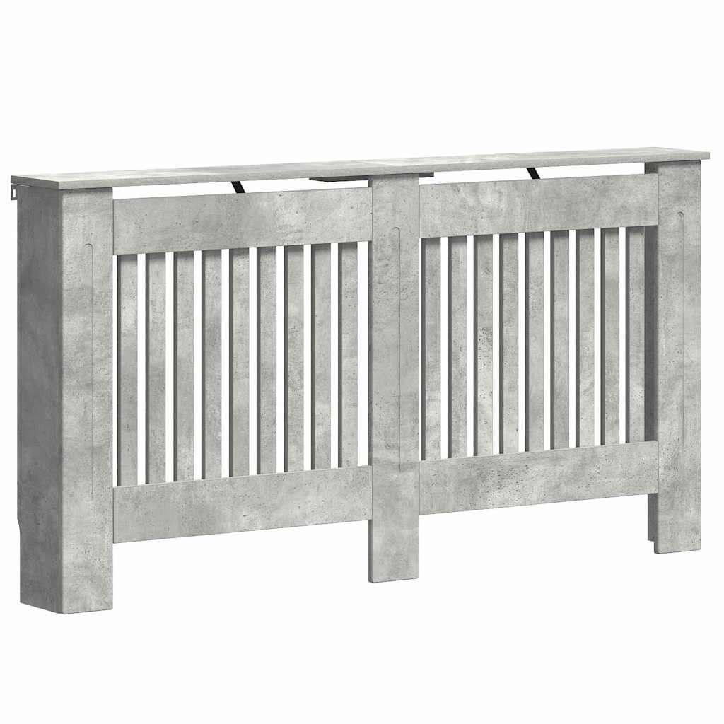 Radiatorcover Beton Grå 152 x 19 x 81,5 cm Konstrueret træ