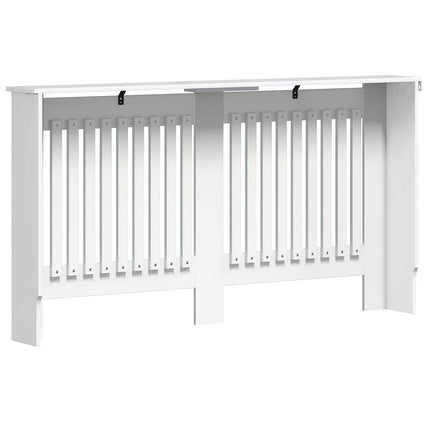 Radiatorcover Hvid højglans 152 x 19 x 81,5 cm Konstrueret træ