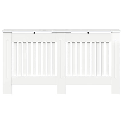Radiatorcover Hvid højglans 152 x 19 x 81,5 cm Konstrueret træ