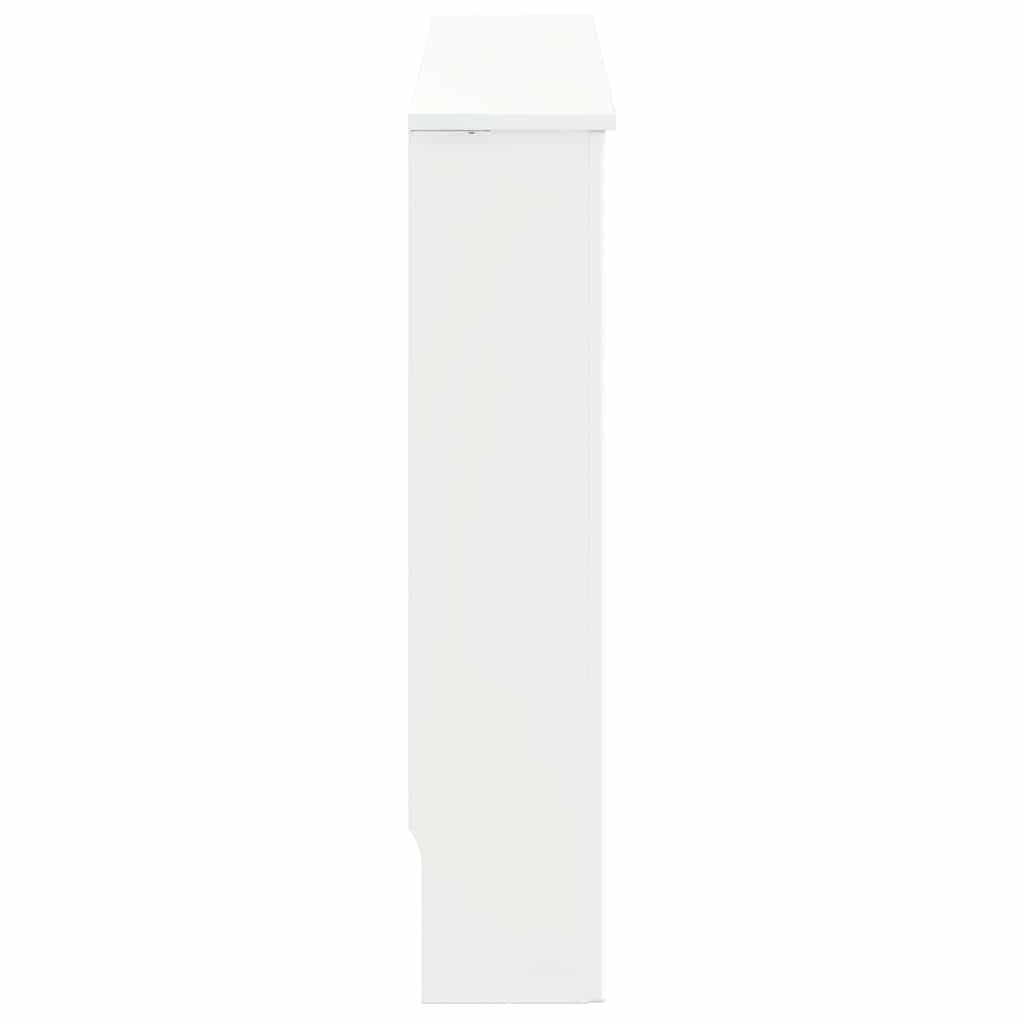 Radiatorcover Høj gloss hvid 152 x 19 x 81,5 cm Konstrueret træ