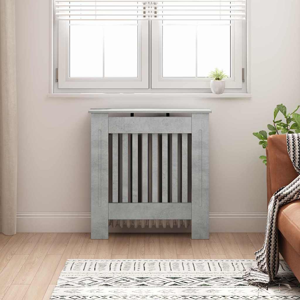 Radiatorcover Beton Grå 78 x 19 x 81,5 cm Konstrueret træ