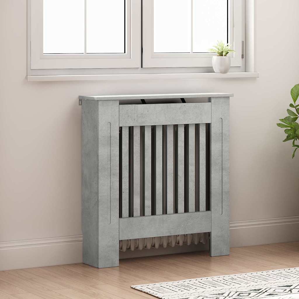 Radiatorcover Beton Grå 78 x 19 x 81,5 cm Konstrueret træ