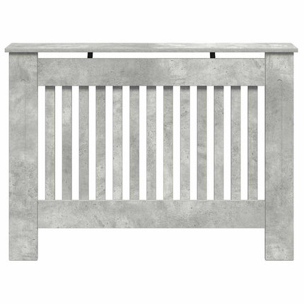 Radiatorcover Betongrå 112 x 19 x 81,5 cm Konstrueret træ