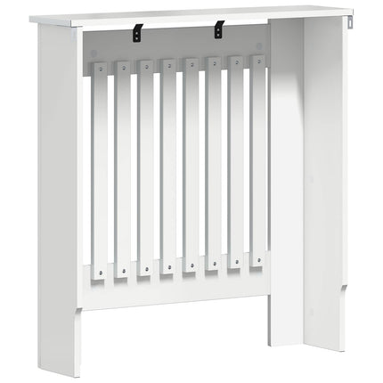 Radiatorcover Hvid højglans 112 x 19 x 81,5 cm Konstrueret træ