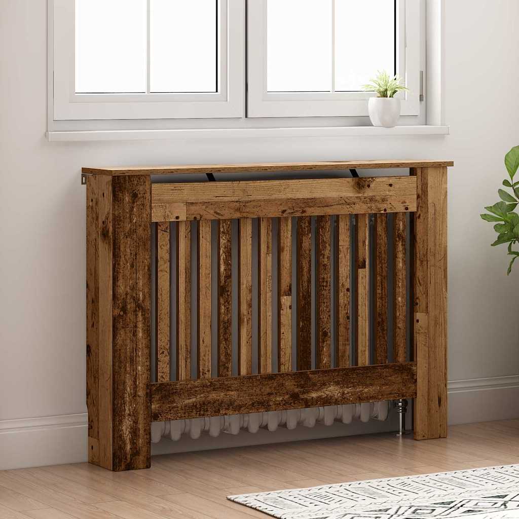 Radiatorcover Gammelt træ 112 x 19 x 81,5 cm Konstrueret træ
