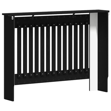 Radiatorcover Sort eg 112 x 19 x 81,5 cm Konstrueret træ