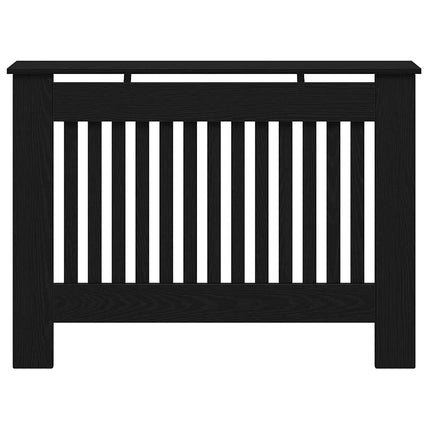 Radiatorcover Sort eg 112 x 19 x 81,5 cm Konstrueret træ