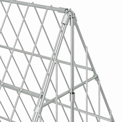 Kanin Bur Sølv 110 x 100 x 85 cm Galvaniseret stål