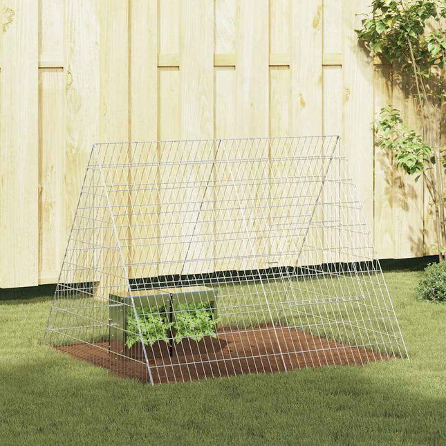 Kanin Bur Sølv 110 x 100 x 85 cm Galvaniseret stål