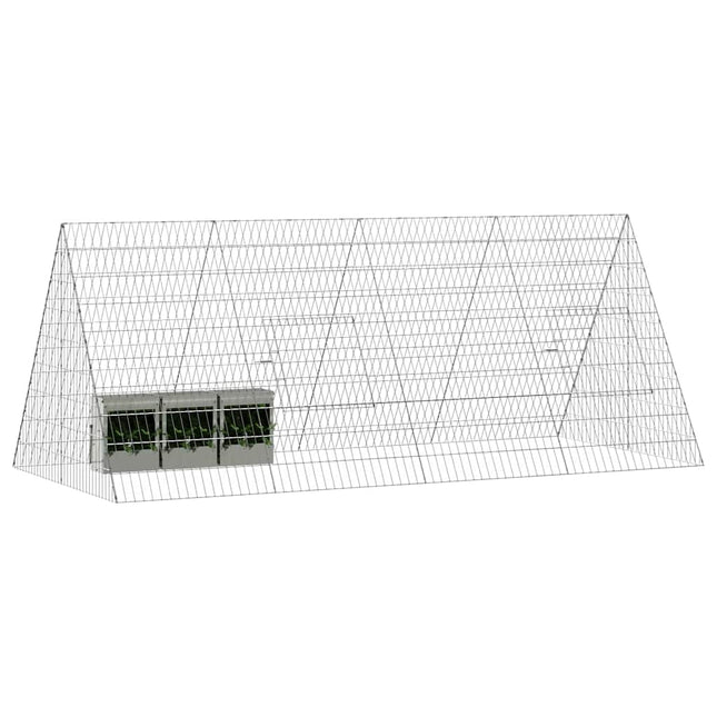 Kanin Bur Sølv 215 x 100 x 85 cm Galvaniseret stål