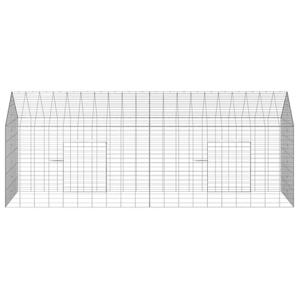 Kanin Bur Sølv 200 x 78 x 78 cm Galvaniseret stål