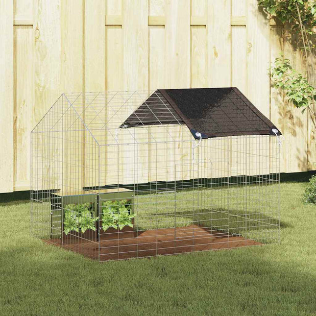 Kanin Bur Sølv 100 x 78 x 78 cm Galvaniseret stål