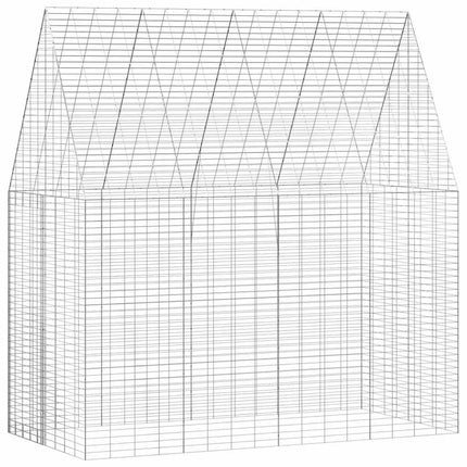 Kanin Bur Sølv 200 x 100 x 210 cm Galvaniseret stål