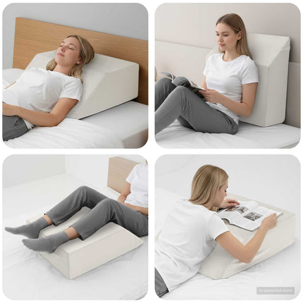 Benpude 63 x 52 x 19,5 cm Fast PU Skum Hvid