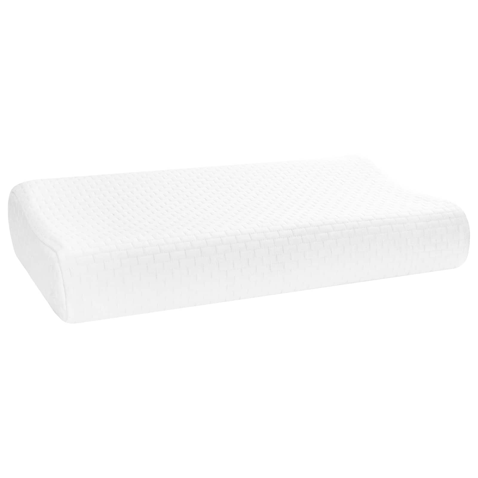 Sovepude Ensfarvet Hvid 80 x 40 x 12,5 cm Memory Skum