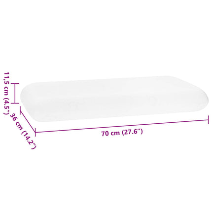 Sovepude 70 x 36 x 11,5 cm Medium Memory Skum Hvid
