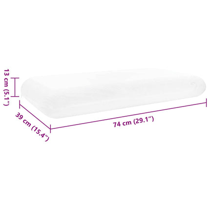 Sovepude 74 x 39 x 13 cm Medium Memory Skum Hvid