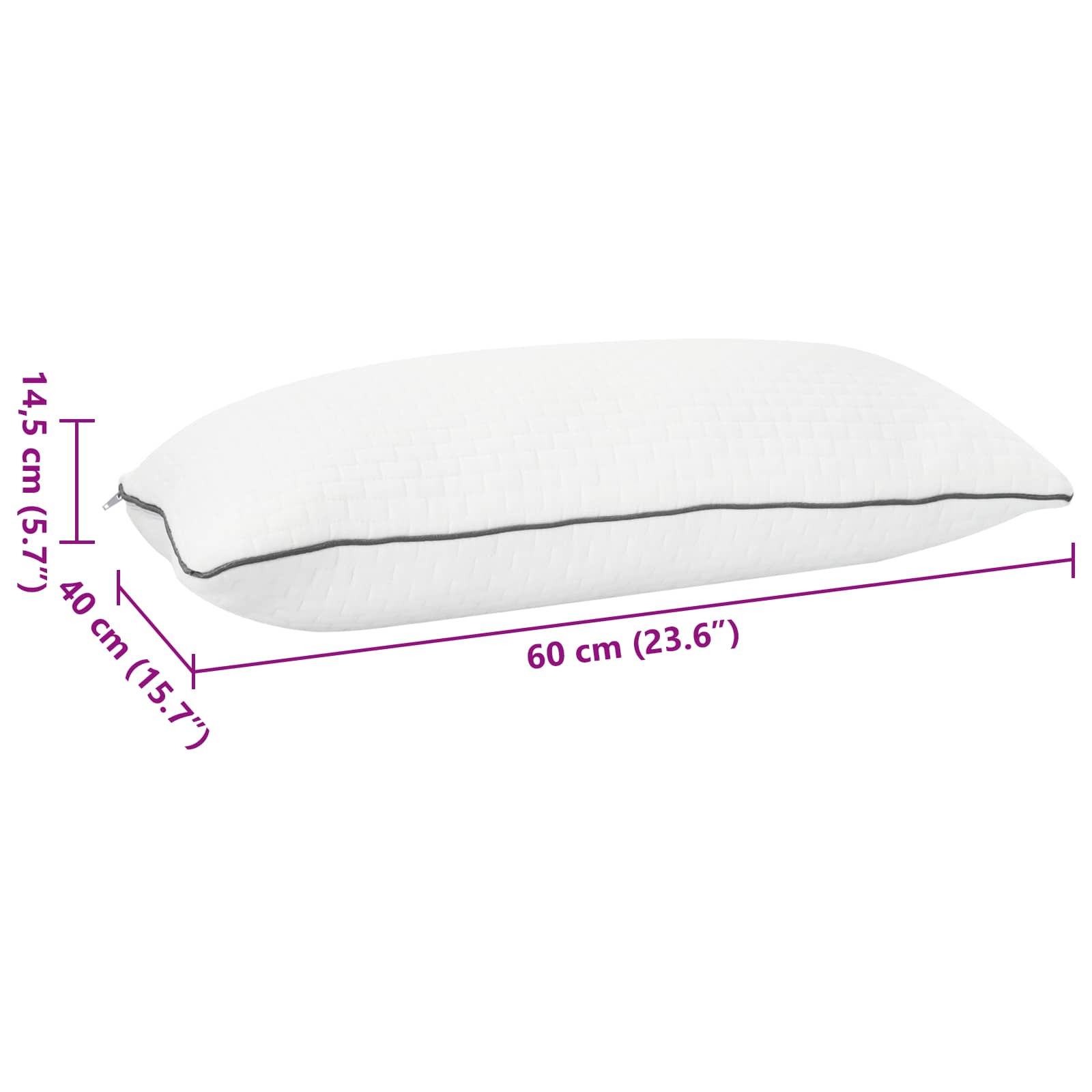 Shread sovepude Hvid 60 x 40 x 14,5 cm Memory Skum