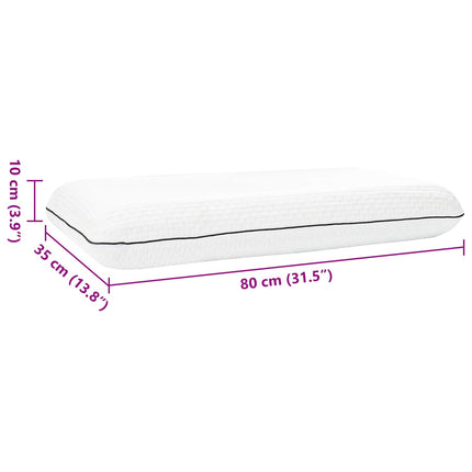 Sovepude 80 x 35 x 10 cm Medium Gel Skum Hvid