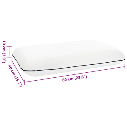 Sovepude 60 x 40 x 10 cm Medium Gel Skum Hvid