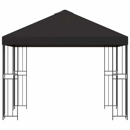 Pavillon 3 x 3 m Antracit Polyester og Stål 190 gsm