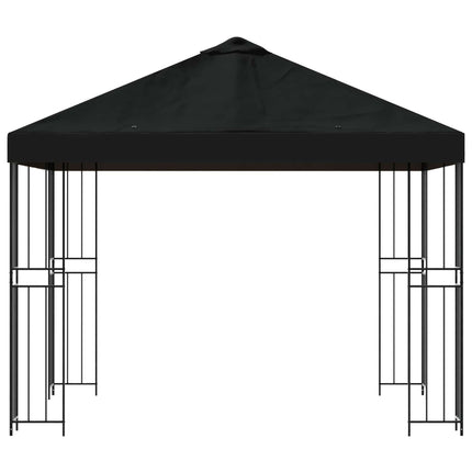 Pavillon 3 x 3 m Sort Polyester og Stål 190 gsm