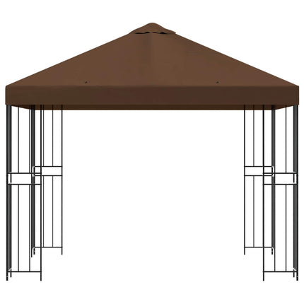 Pavillon 3 x 3 m Brun Polyester og Stål 190 gsm