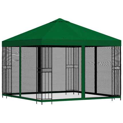 Havelæger med sidevægge 3 x 3 m Grøn Polyester og Stål 190 gsm