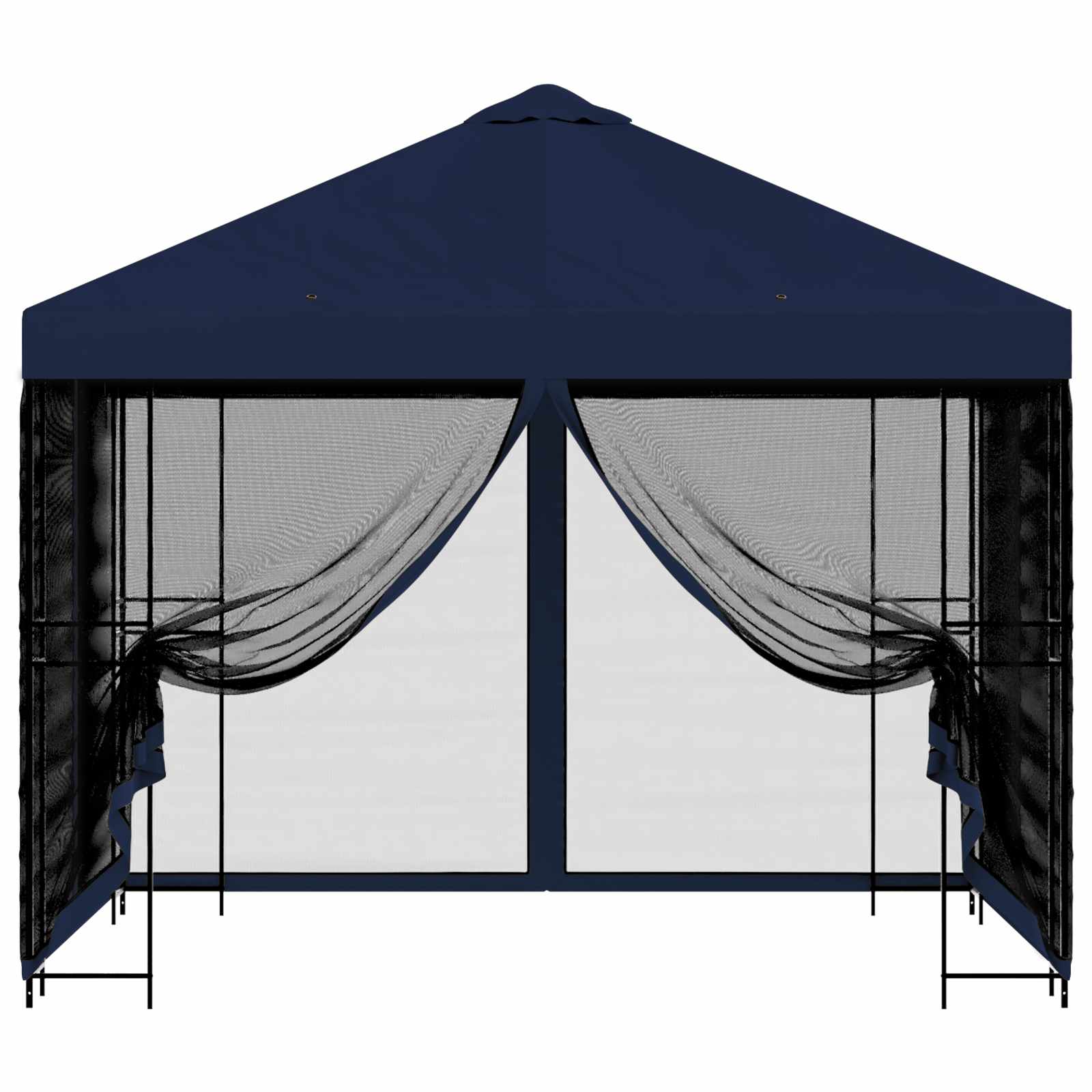 Havelæger med sidevægge 3 x 3 m Blå Polyester og Stål 190 gsm
