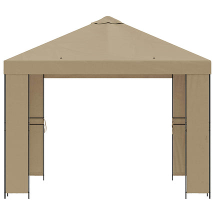 Pavillon 3 x 3 m Beige Polyester og Stål 190 gsm