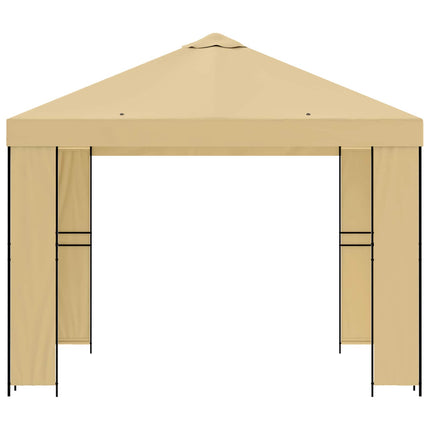 Pavillon 3 x 3 m Cremefarvet Polyester og Stål 190 gsm