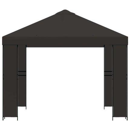 Pavillon 3 x 3 m Antracit Polyester og Stål 190 gsm