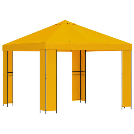 Pavillon 3 x 3 m Gul Polyester og Stål 190 gsm