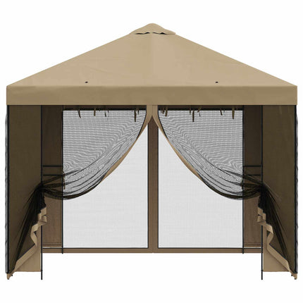 Havelæger med sidevægge 3 x 3 m Beige Polyester og Stål 190 gsm