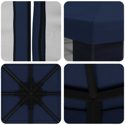 Havelæger med sidevægge 3 x 3 m Blå Polyester og Stål 190 gsm