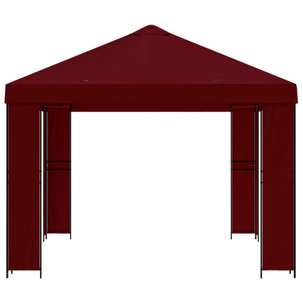 Pavillon 4 × 3 m Bordeaux Polyester og Stål 190 gsm